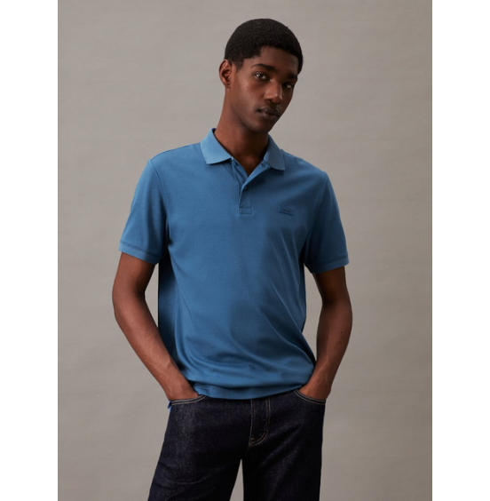 CALVIN KLEIN ΑΝΔΡΙΚΟ POLO SMOOTH COTTON SLIM K10K111657-C41 DELTA BLUE