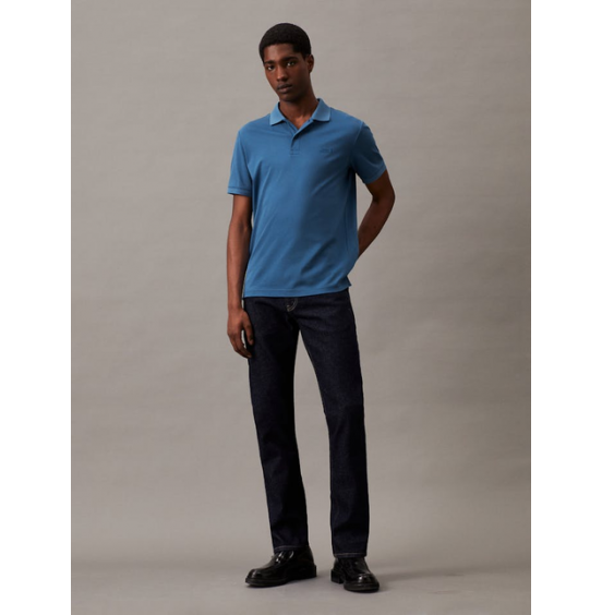 CALVIN KLEIN ΑΝΔΡΙΚΟ POLO SMOOTH COTTON SLIM K10K111657-C41 DELTA BLUE