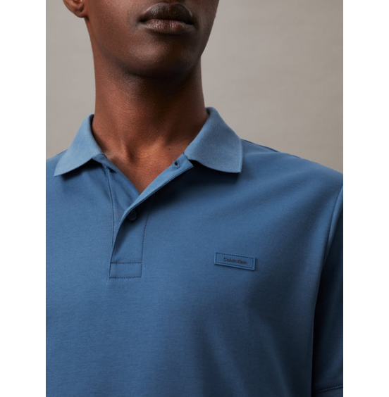 CALVIN KLEIN ΑΝΔΡΙΚΟ POLO SMOOTH COTTON SLIM K10K111657-C41 DELTA BLUE