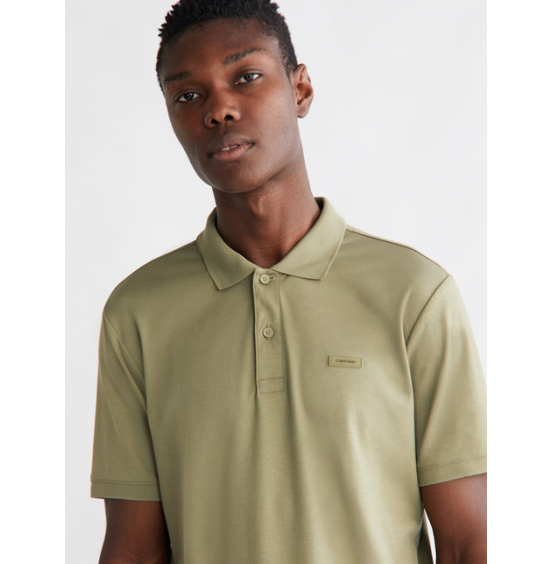 CALVIN KLEIN ΑΝΔΡΙΚΟ POLO SMOOTH COTTON SLIM K10K111657 DELTA GREEN