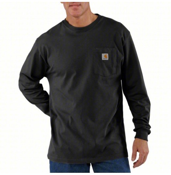 CARHARTT ΑΝΔΡΙΚΟ SHIRT LOOSE FIT HEAVYWEIGHT LONG-SLEEVE POCKET K126-BLK BLACK