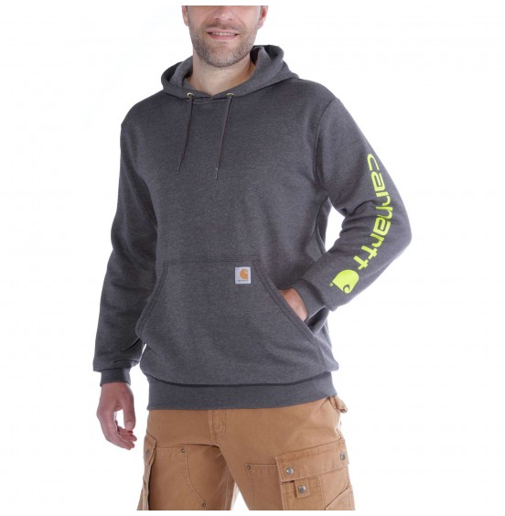 CARHARTT ΑΝΔΡΙΚΟ ΦΟΥΤΕΡ LOOSE FIT MIDWEIGHT LOGO SLEEVE GRAPHIC SWEATSHIRT K288-026 CARBON HEATHER