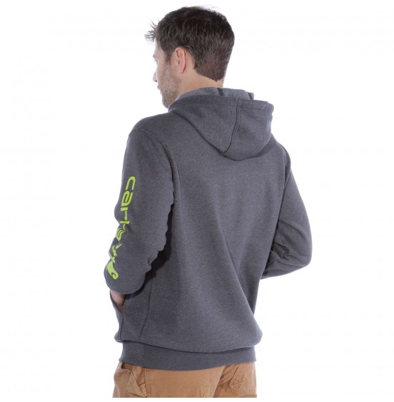 CARHARTT ΑΝΔΡΙΚΟ ΦΟΥΤΕΡ LOOSE FIT MIDWEIGHT LOGO SLEEVE GRAPHIC SWEATSHIRT K288-026 CARBON HEATHER