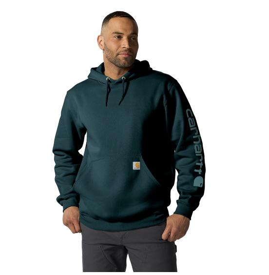 CARHARTT ΑΝΔΡΙΚΟ ΦΟΥΤΕΡ ICONIC LOGO SWETSHIRT K288-HV1 DARK HARBOR TEAL HEATHER