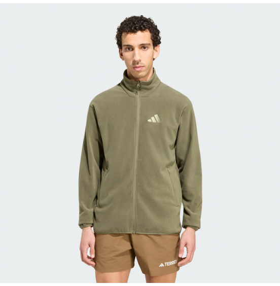 ADIDAS TERREX ΑΝΔΡΙΚΗ ΖΑΚΕΤΑ FLEECE MOUNTAIN ESSENTIALS FULL ZIP KY9785 GREEN 