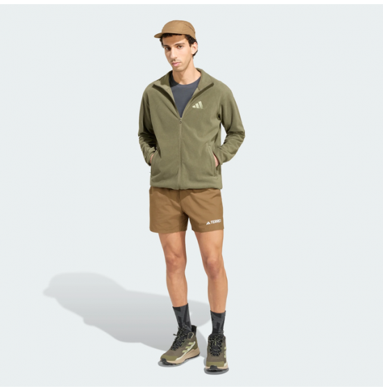 ADIDAS TERREX ΑΝΔΡΙΚΗ ΖΑΚΕΤΑ FLEECE MOUNTAIN ESSENTIALS FULL ZIP KY9785 GREEN 