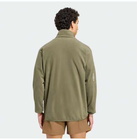 ADIDAS TERREX ΑΝΔΡΙΚΗ ΖΑΚΕΤΑ FLEECE MOUNTAIN ESSENTIALS FULL ZIP KY9785 GREEN 