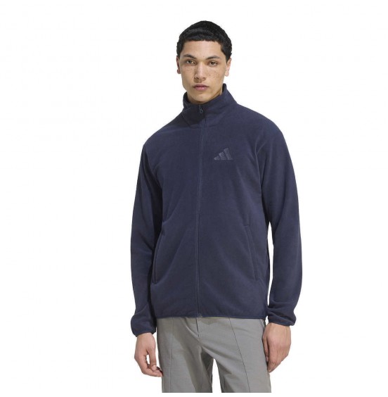 ADIDAS TERREX ΑΝΔΡΙΚΗ ΖΑΚΕΤΑ FLEECE MOUNTAIN ESSENTIALS FULL ZIP KY9787 DARK BLUE