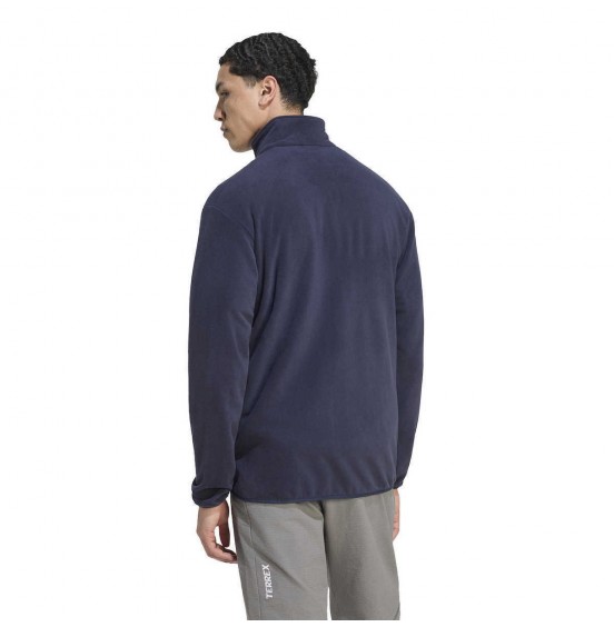 ADIDAS TERREX ΑΝΔΡΙΚΗ ΖΑΚΕΤΑ FLEECE MOUNTAIN ESSENTIALS FULL ZIP KY9787 DARK BLUE