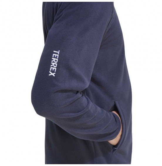 ADIDAS TERREX ΑΝΔΡΙΚΗ ΖΑΚΕΤΑ FLEECE MOUNTAIN ESSENTIALS FULL ZIP KY9787 DARK BLUE