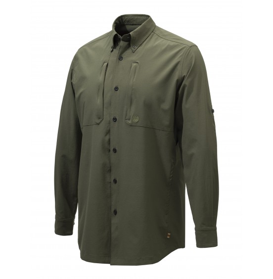 BERETTA ΠΟΥΚΑΜΙΣΟ PLAIN LIGHTWEIGHT SHIRT ANTI-UV LU901-07AA GREEN MOSS