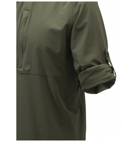 BERETTA ΠΟΥΚΑΜΙΣΟ PLAIN LIGHTWEIGHT SHIRT ANTI-UV LU901-07AA GREEN MOSS