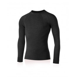 LASTING MAPOL-8160 MERINO WOOL ΑΝΔΡΙΚΗ ΙΣΟΘΕΡΜΙΚΗ ΜΠΛΟΥΖΑ DARK GREY