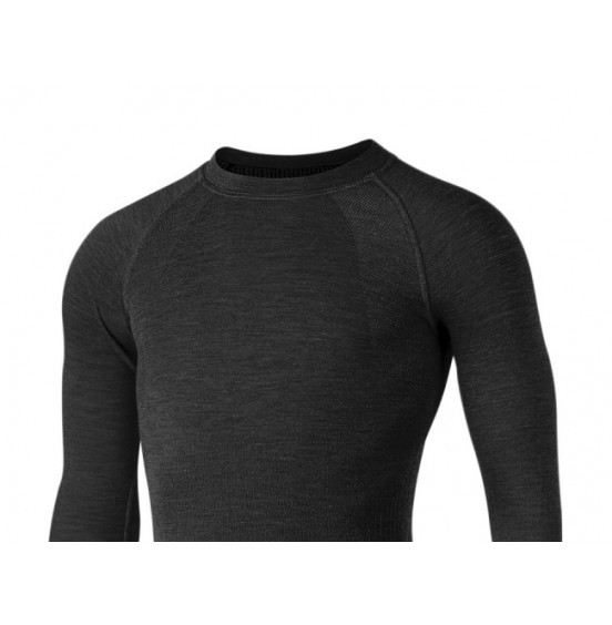 LASTING MAPOL-8160 MERINO WOOL ΑΝΔΡΙΚΗ ΙΣΟΘΕΡΜΙΚΗ ΜΠΛΟΥΖΑ DARK GREY
