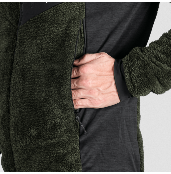 NORTHFINDER LUDWIK ΑΝΔΡΙΚΗ ΖΑΚΕΤΑ FLEECE MI-3882OR-550 BLACK DARK GREEN