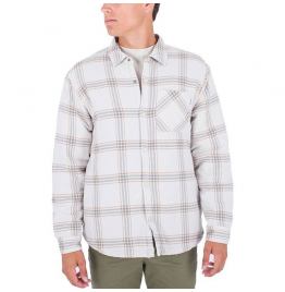 HURLEY ΑΝΔΡΙΚΟ JACKET PORTLAND SHERPA LINED FLANNEL MVS0005370H073 OFF WHITE