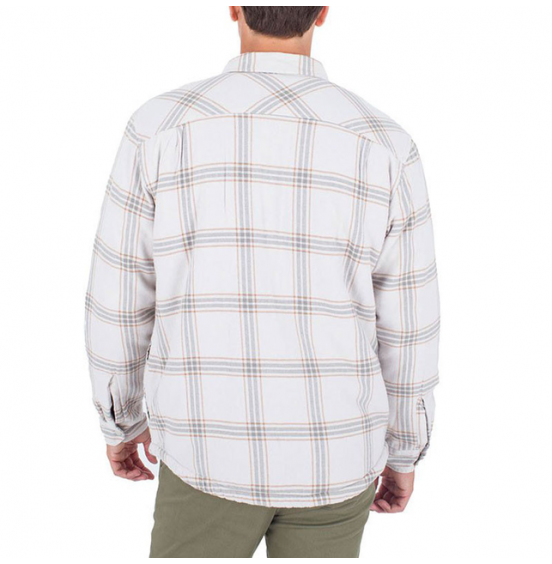 HURLEY ΑΝΔΡΙΚΟ JACKET PORTLAND SHERPA LINED FLANNEL MVS0005370H073 OFF WHITE