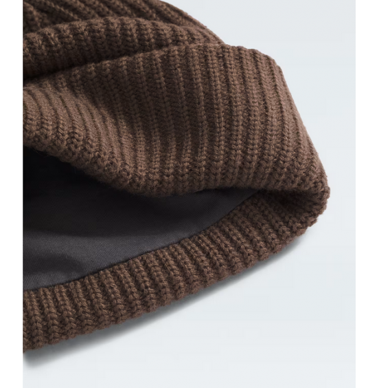 THE NORTH FACE SALTY LINED BEANIE NF0A3FJW1OI SHORT SMOKEY BROWN