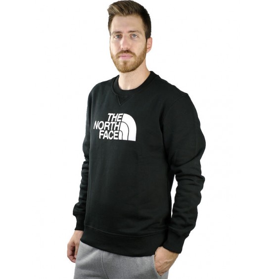 THE NORTH FACE DREW PEAK CREW TNF BLACK/TNF WHITE  (NF0A4SVRKY41)