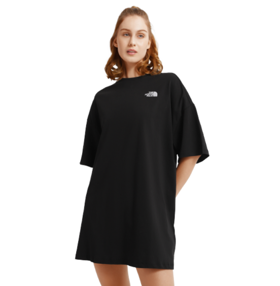 THE NORTH FACE W S/S TEE DRESS BLACK (NF0A55APJK31)