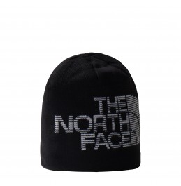 THE NORTH FACE REVERSIBLE HIGHLINE BEANIE NF0A7WLAYA7 BLACK WHITE