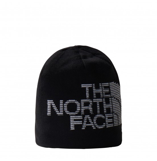 THE NORTH FACE REVERSIBLE HIGHLINE BEANIE NF0A7WLAYA7 BLACK WHITE