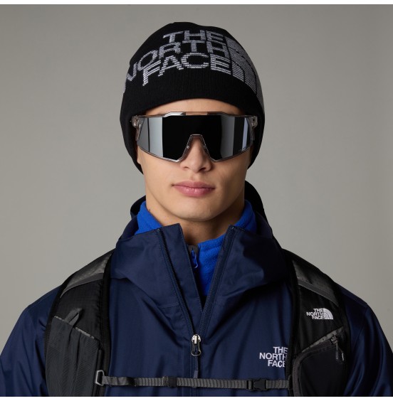THE NORTH FACE REVERSIBLE HIGHLINE BEANIE NF0A7WLAYA7 BLACK WHITE