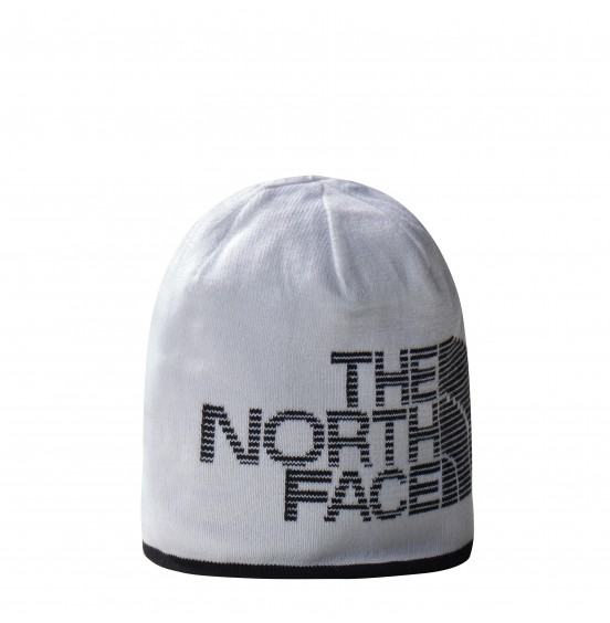 THE NORTH FACE REVERSIBLE HIGHLINE BEANIE NF0A7WLAYA7 BLACK WHITE