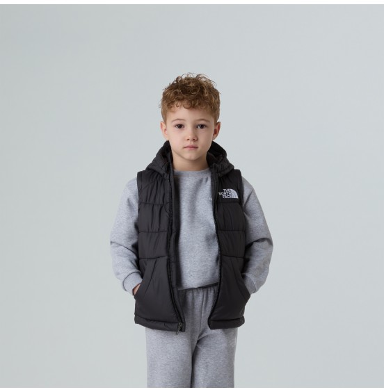 THE NORTH FACE KID HOODED VEST NF0A84YJJKE BLACK