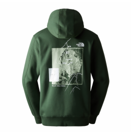 THE NORTH FACE M OUTDOOR GRAPHIC HOODIE NF0A8522I0P1 PINE NEED