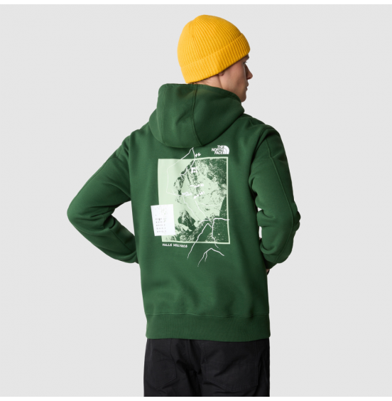 THE NORTH FACE M OUTDOOR GRAPHIC HOODIE NF0A8522I0P1 PINE NEED