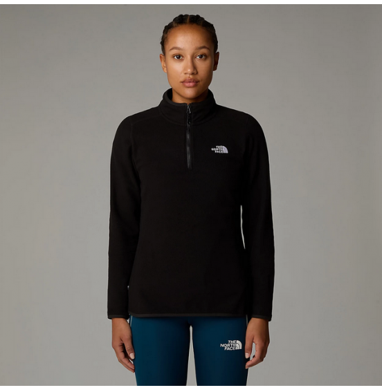 THE NORTH FACE W 100 GLACIER 1/4 ZIP NF0A855M4H0 BLACK