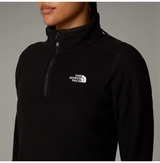 THE NORTH FACE W 100 GLACIER 1/4 ZIP NF0A855M4H0 BLACK