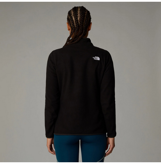 THE NORTH FACE W 100 GLACIER 1/4 ZIP NF0A855M4H0 BLACK