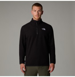 THE NORTH FACE M 100 GLACIER 1/4 ZIP NF0A855W4H0 BLACK