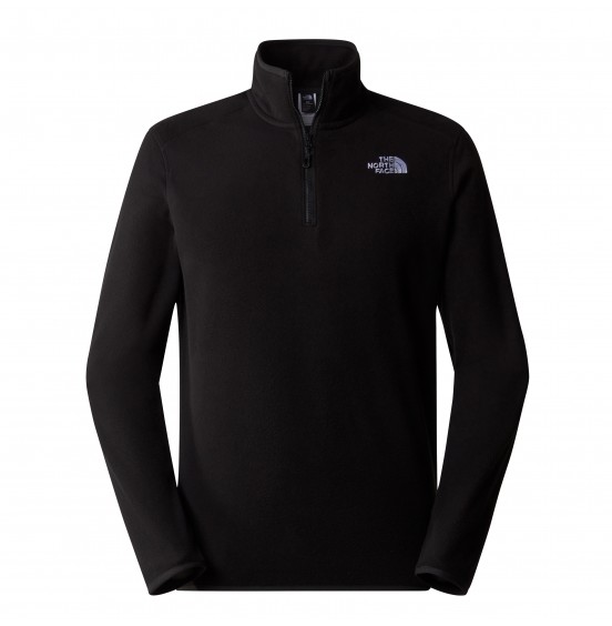 THE NORTH FACE M 100 GLACIER 1/4 ZIP NF0A855W4H0 BLACK