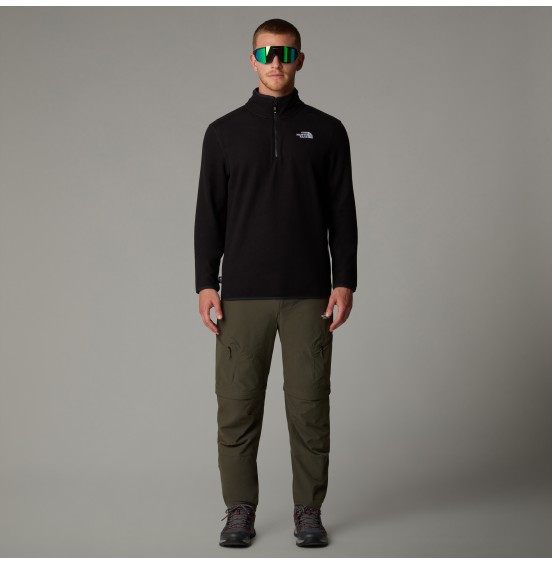THE NORTH FACE M 100 GLACIER 1/4 ZIP NF0A855W4H0 BLACK