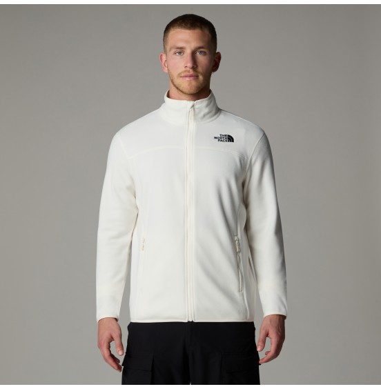 THE NORTH FACE M 100 GLACIER FULLZIP FLEECE NF0A855XQLI WHITE DUNE