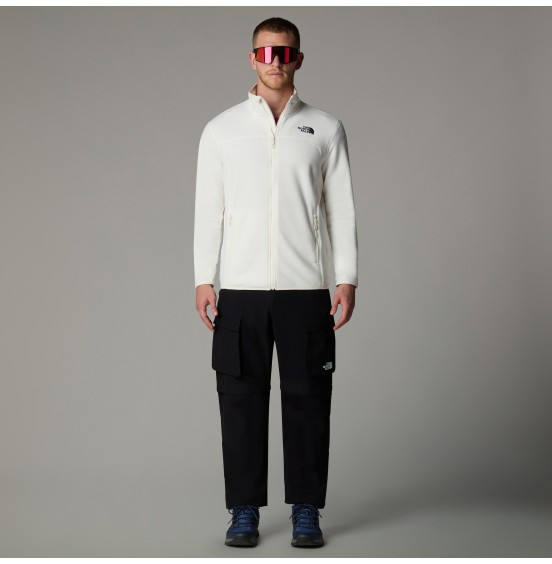 THE NORTH FACE M 100 GLACIER FULLZIP FLEECE NF0A855XQLI WHITE DUNE