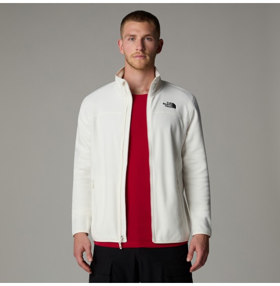 THE NORTH FACE M 100 GLACIER FULLZIP FLEECE NF0A855XQLI WHITE DUNE