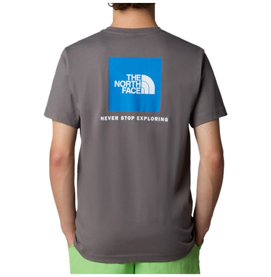 THE NORTH FACE M BOX TEE NF0A87NPARX SMOKED PEARL HERO BLUE