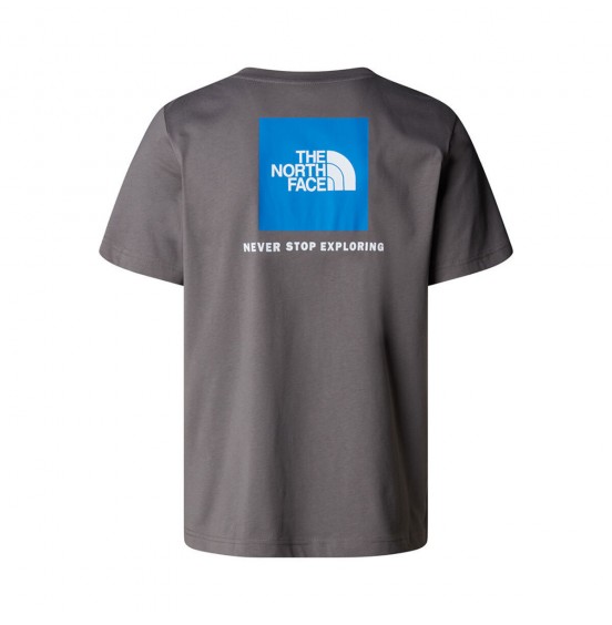 THE NORTH FACE M BOX TEE NF0A87NPARX SMOKED PEARL HERO BLUE