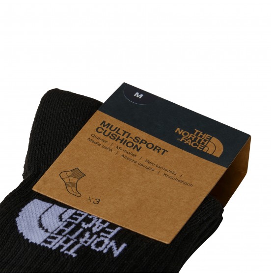 THE NORTH FACE ΚΑΛΤΣΕΣ MULTI SPORT CUSH QUARTER SOCK 3P NF0A882GJK3 BLACK