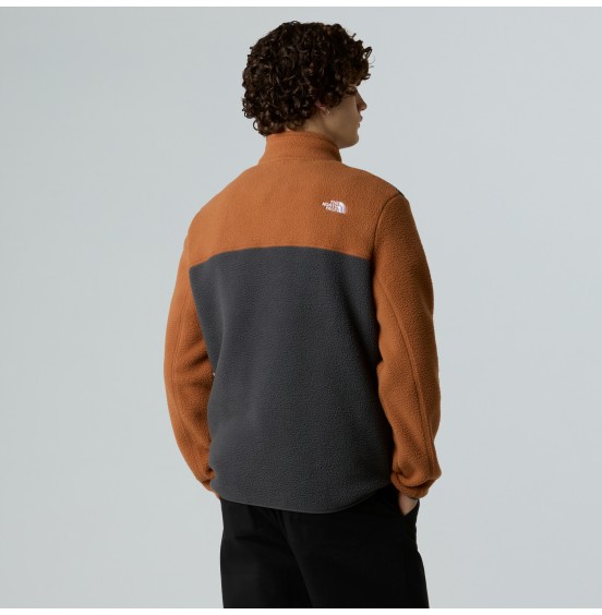 THE NORTH FACE M YUMIORI 1/4 ZIP NF0A883SEOF ASPHALT GREY BURNT UMBER