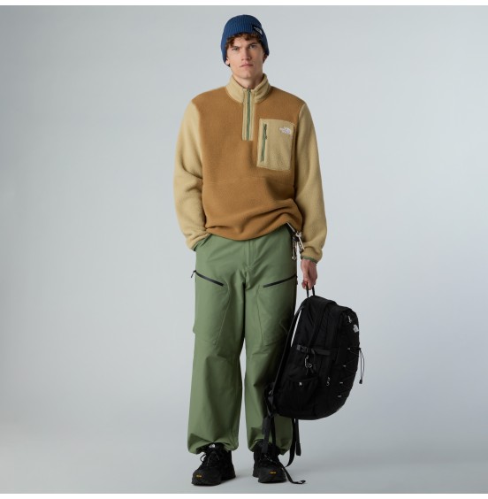THE NORTH FACE M YUMIORI 1/4 ZIP NF0A883SEVO UTILITY BROWN 