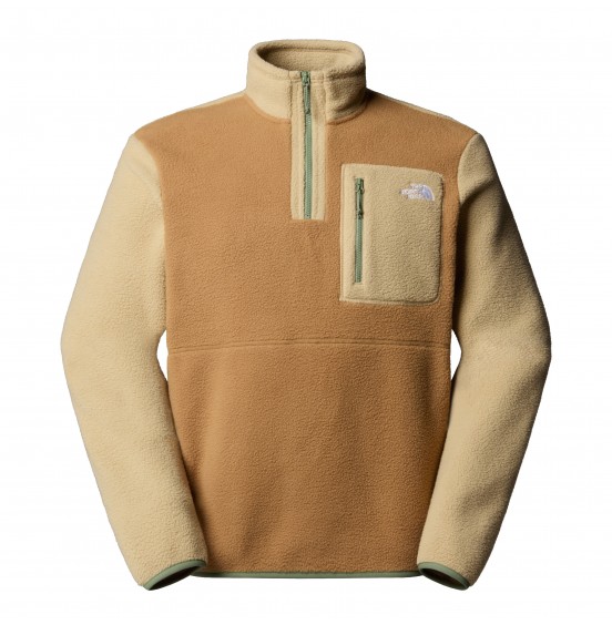 THE NORTH FACE M YUMIORI 1/4 ZIP NF0A883SEVO UTILITY BROWN 