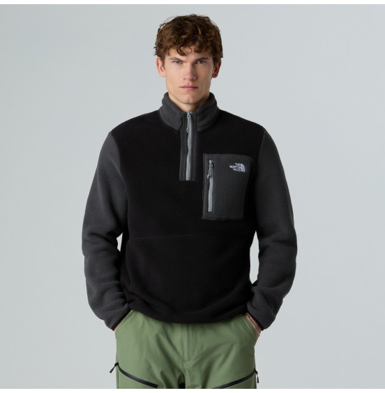 THE NORTH FACE M YUMIORI 1/4 ZIP NF0A883SS5H GREY BLACK