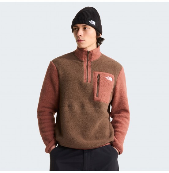 THE NORTH FACE M YUMIORI 1/4 ZIP NF0A883SUH0 SMOKEY BROWN