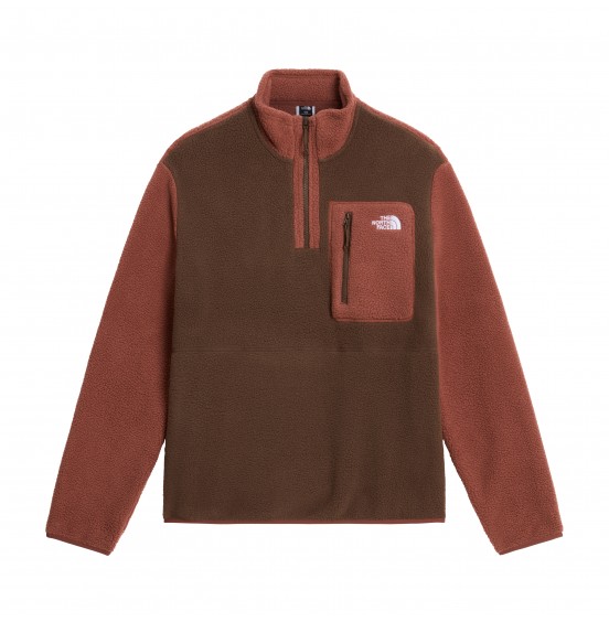 THE NORTH FACE M YUMIORI 1/4 ZIP NF0A883SUH0 SMOKEY BROWN