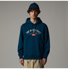 THE NORTH FACE M HOODIE VARSITY GRAPHIC NF0A89DJ1NO MIDNIGHT PETROL